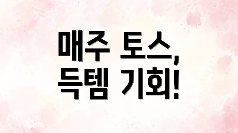 매주 토스, 득템 기회!