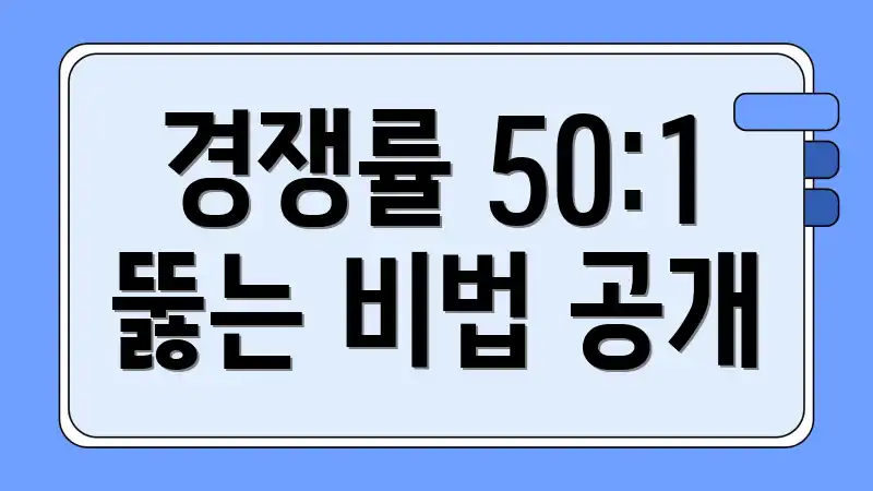 경쟁률 50:1 뚫는 비법 공개